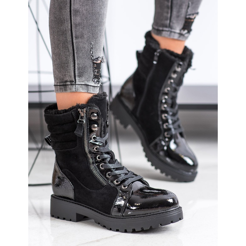 SHELOVET Trapperi elegante cu încălzire negru 2