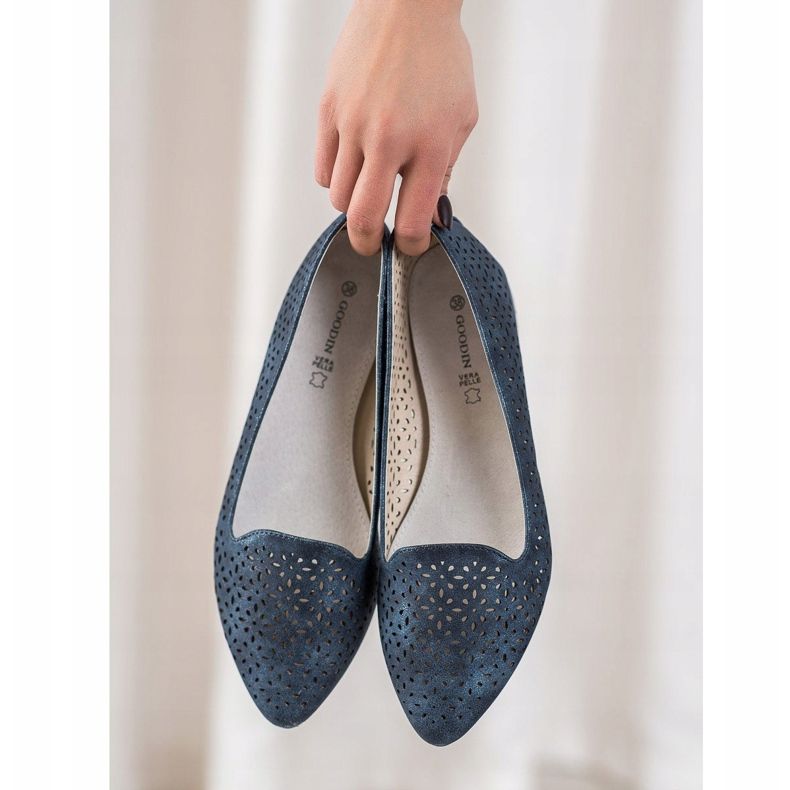 Goodin Balerini cu efect Holo albastru marin albastru 2