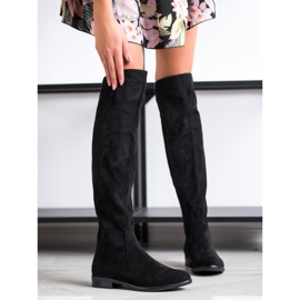 Sergio Leone Cizme cu partea superioară asimetrică negru 1