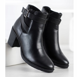Queen Vivi Cizme confortabile cu toc înalt negru 2 Queen Vivi Cizme confortabile cu toc înalt negru 2