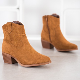 Cm Paris Cizme Cowboy din piele de căprioară maro 1 Cm Paris Cizme Cowboy din piele de căprioară maro 1