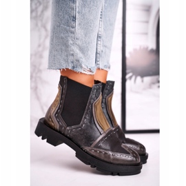 Cizme de piele pentru femei Jodhpur Maciejka Grey 04634-03 bej maro gri 2 Cizme de piele pentru femei Jodhpur Maciejka Grey 04634-03 bej maro gri 2