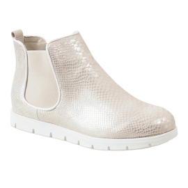Ghete sportive aurii 1602 bej argint 1