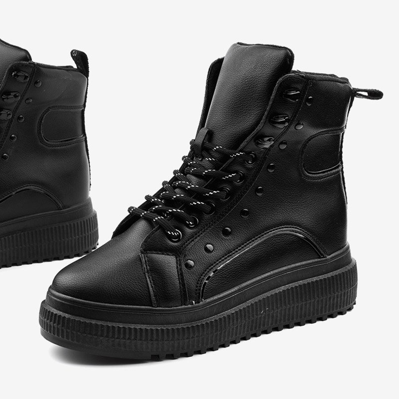 Ghete sport negre pe platforma Aethireisis negru 1