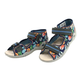 Pantofi pentru copii Befado galbeni 350P013 albastru marin albastru portocale gri 3