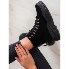 SHELOVET Black Fashion Trappers negru 2 SHELOVET Black Fashion Trappers negru 2