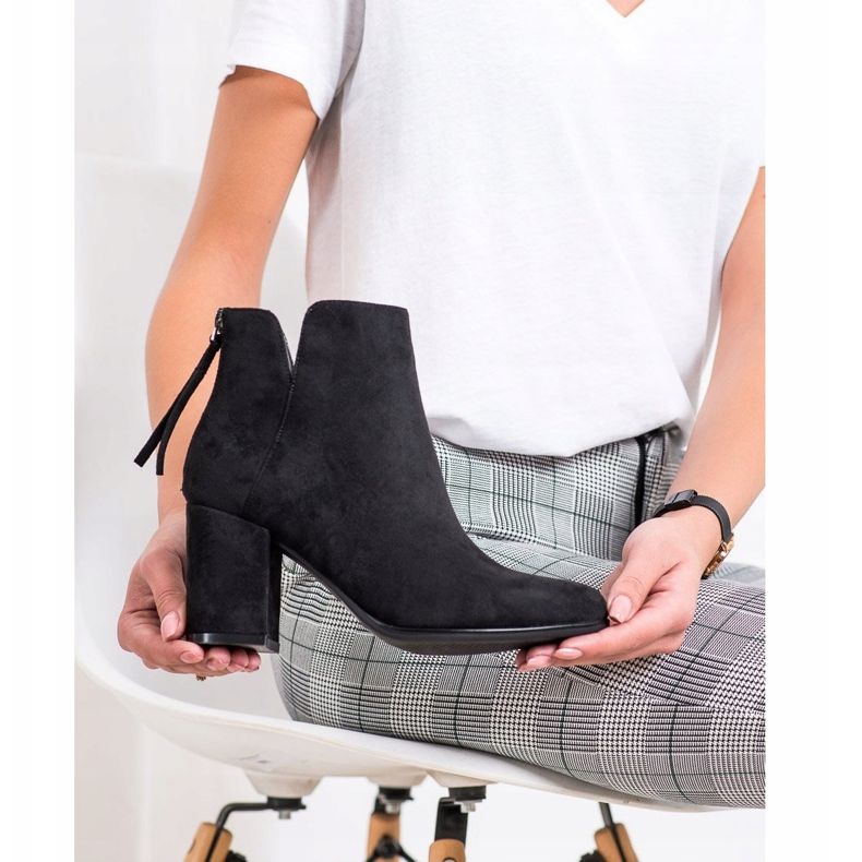 Queentina Cizme la modă pe post negru 2