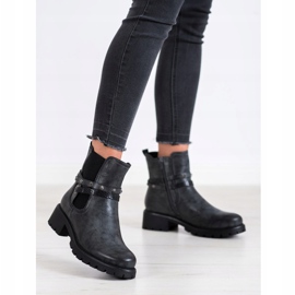 Super Me Muncitori din piele ecologică negru 1