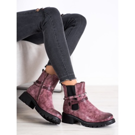 Super Me Muncitori din piele ecologică roz 2