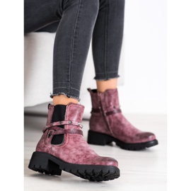 Super Me Muncitori din piele ecologică roz 1