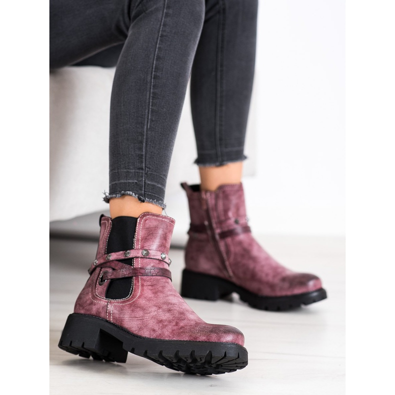 Super Me Muncitori din piele ecologică roz 1