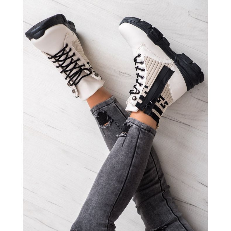 SHELOVET Lucrători de modă cu șiret alb negru 2