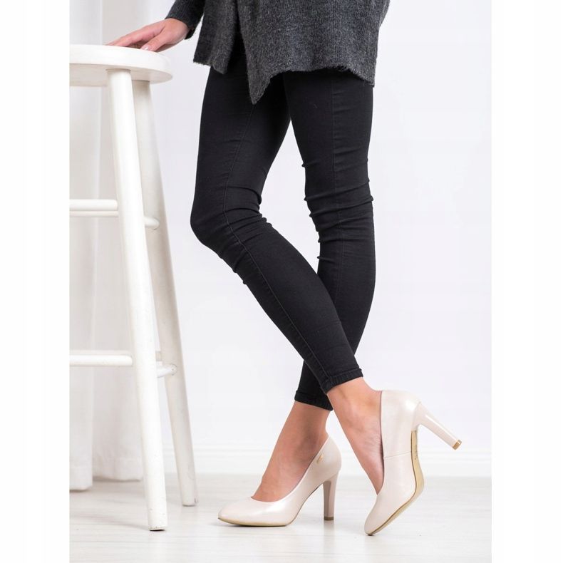 Goodin Pompe cu toc înalt bej 2