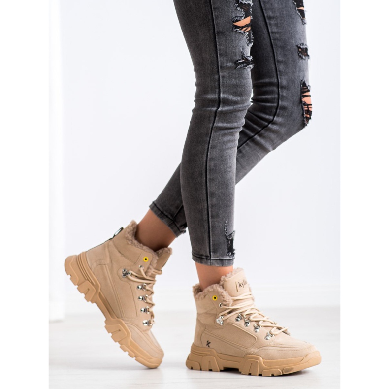 Kylie Trappers With Sheepskin bej 2