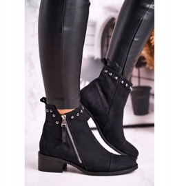 Cizme de damă din piele de căprioară Laura Messi negru 1879 1