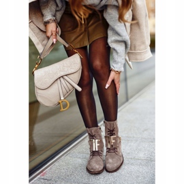 Cizme de damă Nicole Suede Maro deschis 2591 2