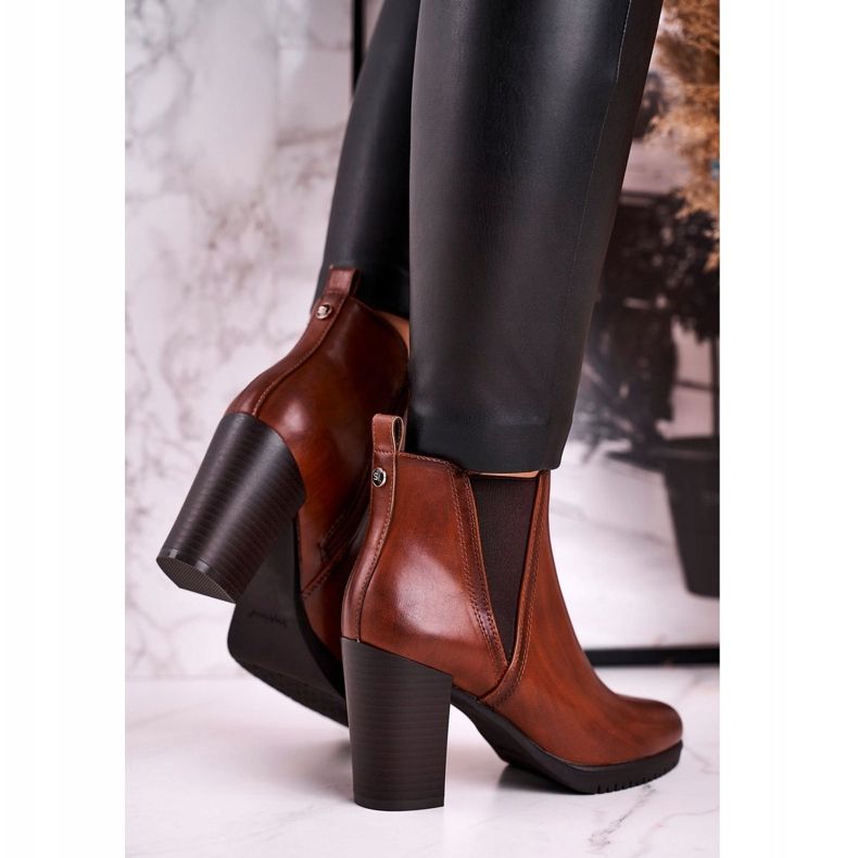 Cizme calde pe toc Sergio Leone Brown BT311 maro 1 Cizme calde pe toc Sergio Leone Brown BT311 maro 1