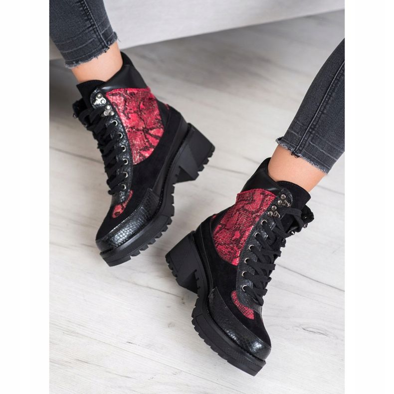 Groto Gogo Muncitori rock pe pol negru roșu 1