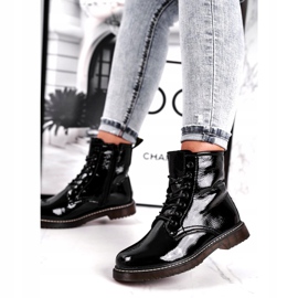 Cizme negre din piele lacuită Evento 20DZ23-3216 Marita negru 1