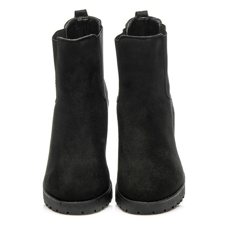 Queentina Cizme Chelsea pe un bar negru 2