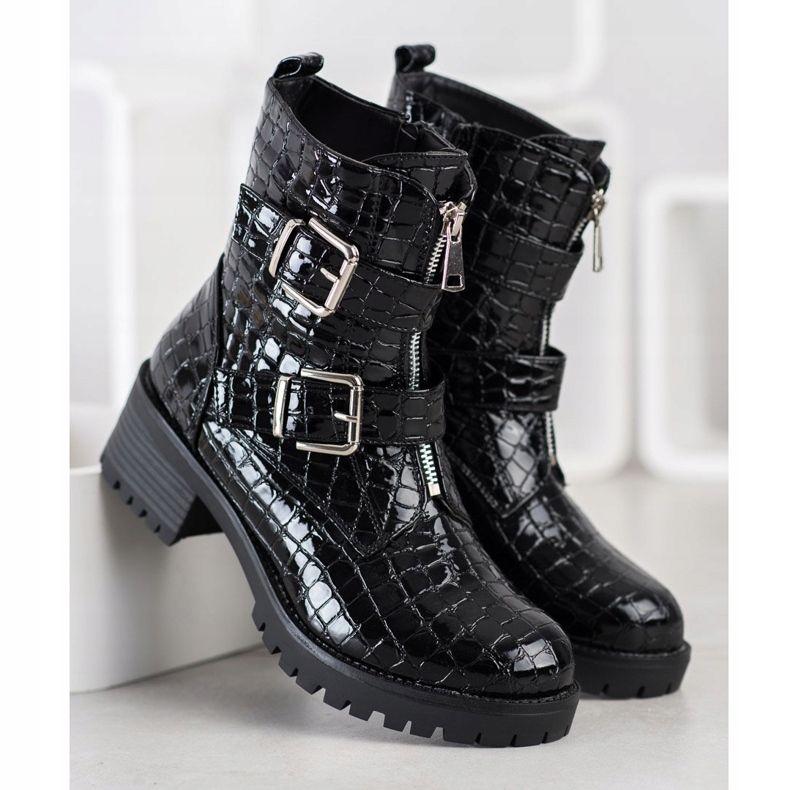 Super Me Lucrători pe un glisor de imprimare șarpe negru 1