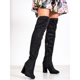 Balada Cizme elegante deasupra genunchiului negru 1