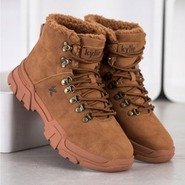 Kylie Trappers Brown With Sheepskin maro 1