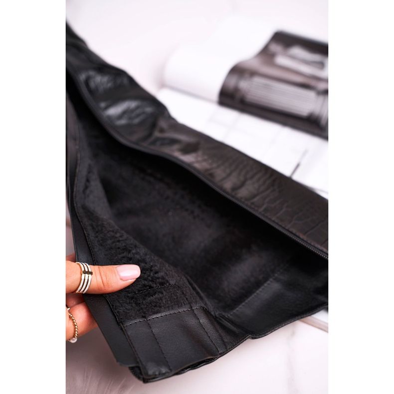 HAN Cizme de damă pe toc negru mai înalt 3 HAN Cizme de damă pe toc negru mai înalt 3