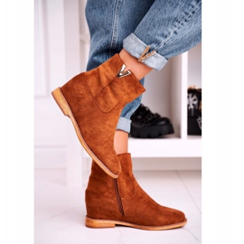 FG1 Cizme de damă piele de căprioară maro Vanya 1