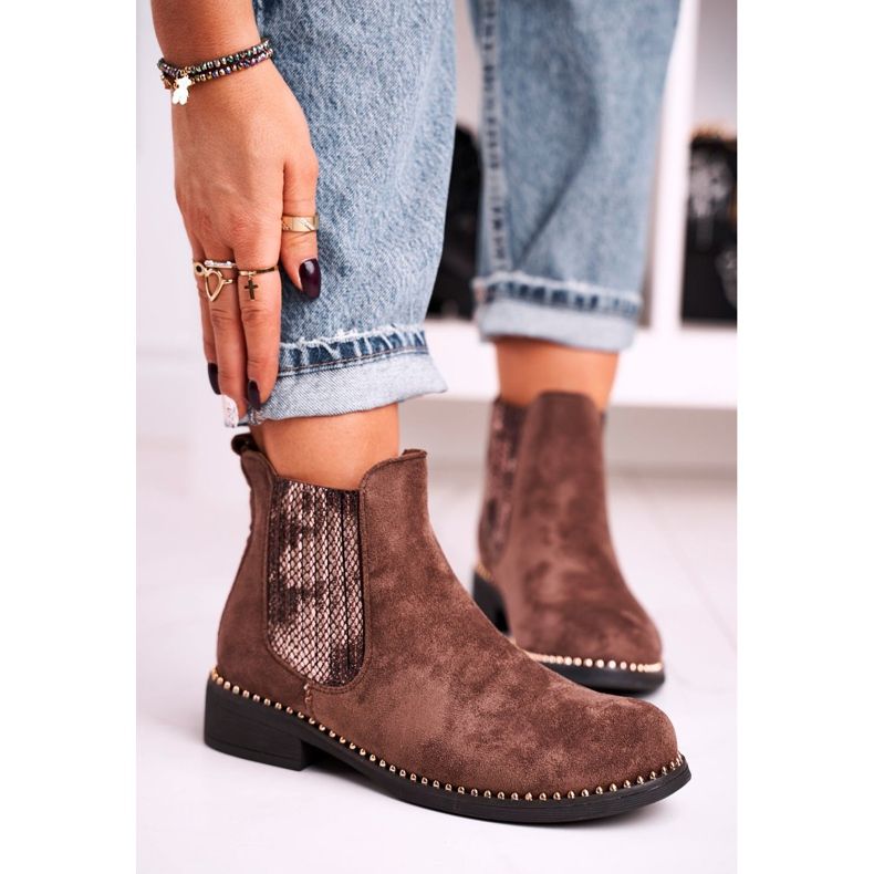 Cizme de damă Cizme Jodhpur Suede Brown Meagan maro 2 Cizme de damă Cizme Jodhpur Suede Brown Meagan maro 2