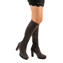 Cizme gri în piele ecologică de la Enmirgton 1