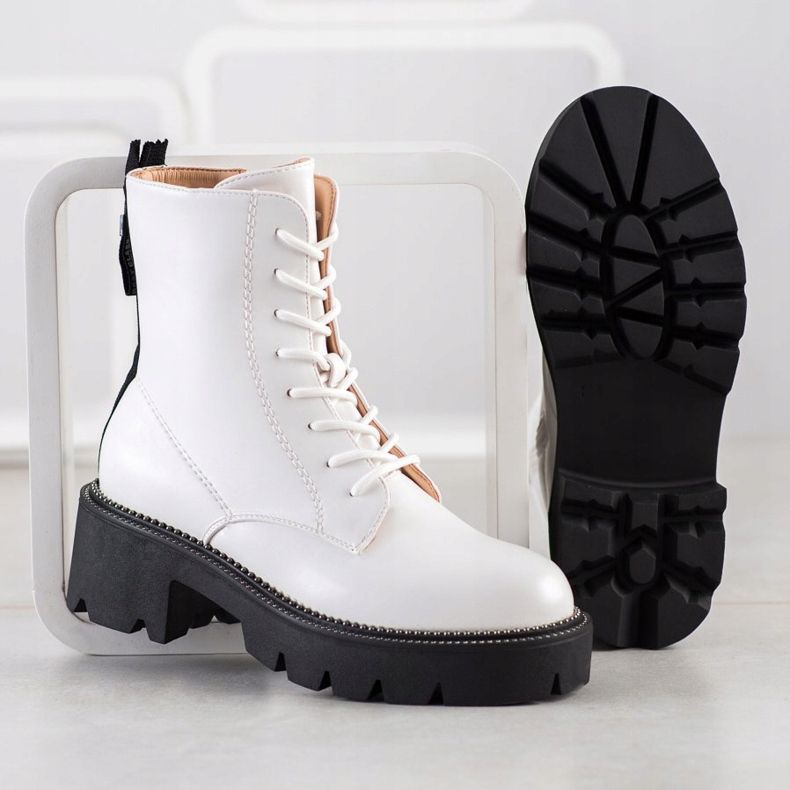 Seastar Trappers albi pe platformă negru 1