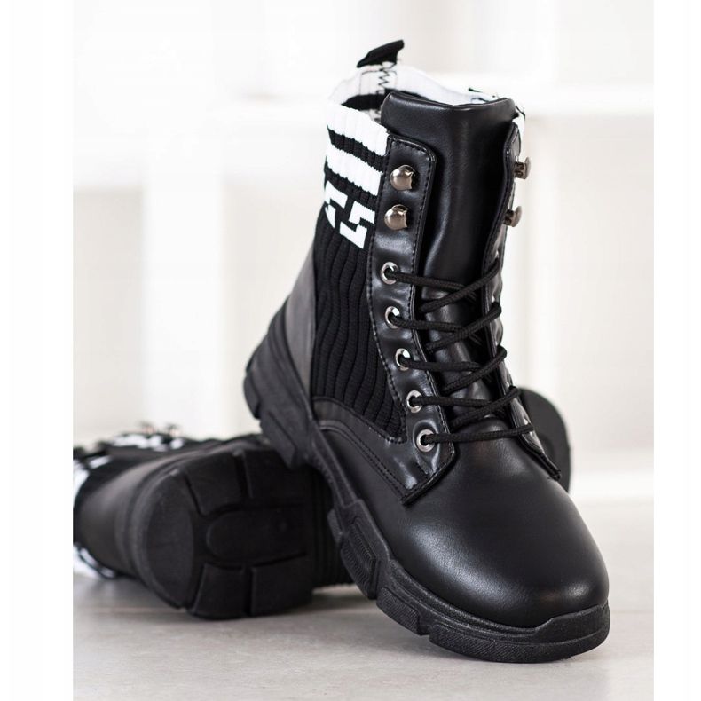 SHELOVET Lucrători de modă cu șiret alb negru 1