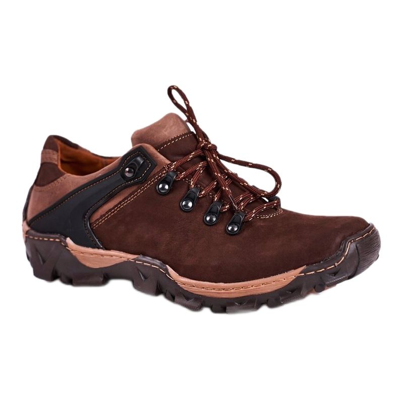 Bednarek Polish Shoes Pantofi de trekking din piele maro pentru bărbați Bednarek 1