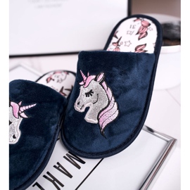 Papuci pentru copii cu Unicorn Blue Navy Unicorn albastru marin 1 Papuci pentru copii cu Unicorn Blue Navy Unicorn albastru marin 1