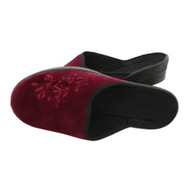 Papuci Befado velur 219D427 papuci burgund negru roșu multicolor 4 Papuci Befado velur 219D427 papuci burgund negru roșu multicolor 4