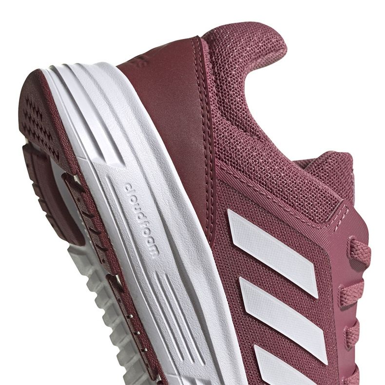 Pantofi de alergare pentru femei adidas Galaxy 5 burgundy FW6124 alb roșu 3