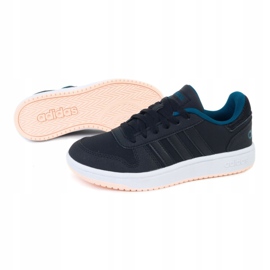 Pantofi Adidas Hoops 2.0 K EE6718 negru verde 1