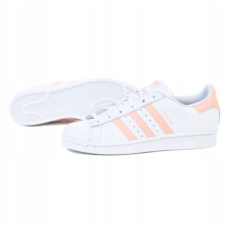 Pantofi Adidas Superstar Jr EE7820 alb verde 1