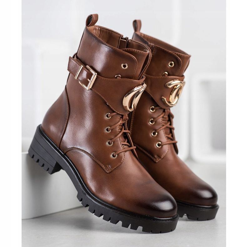 SHELOVET Muncitori cu ornament de aur maro 1