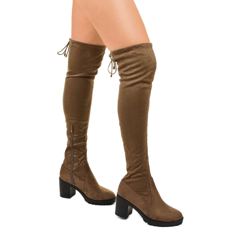 Cizme din piele de căprioară pe postarea kaki-ului lui Hekran verde 1 Cizme din piele de căprioară pe postarea kaki-ului lui Hekran verde 1