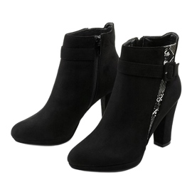 Cizme negre pe post cu piele ecologică Lysianassa negru 2