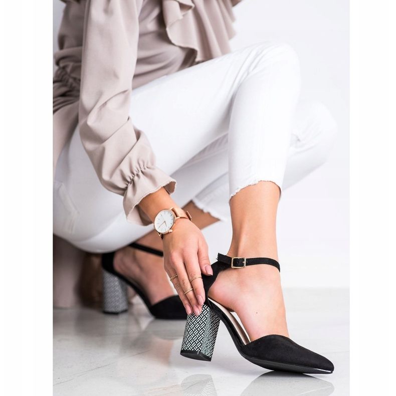 Goodin Pompe cu toc decorativ negru 2