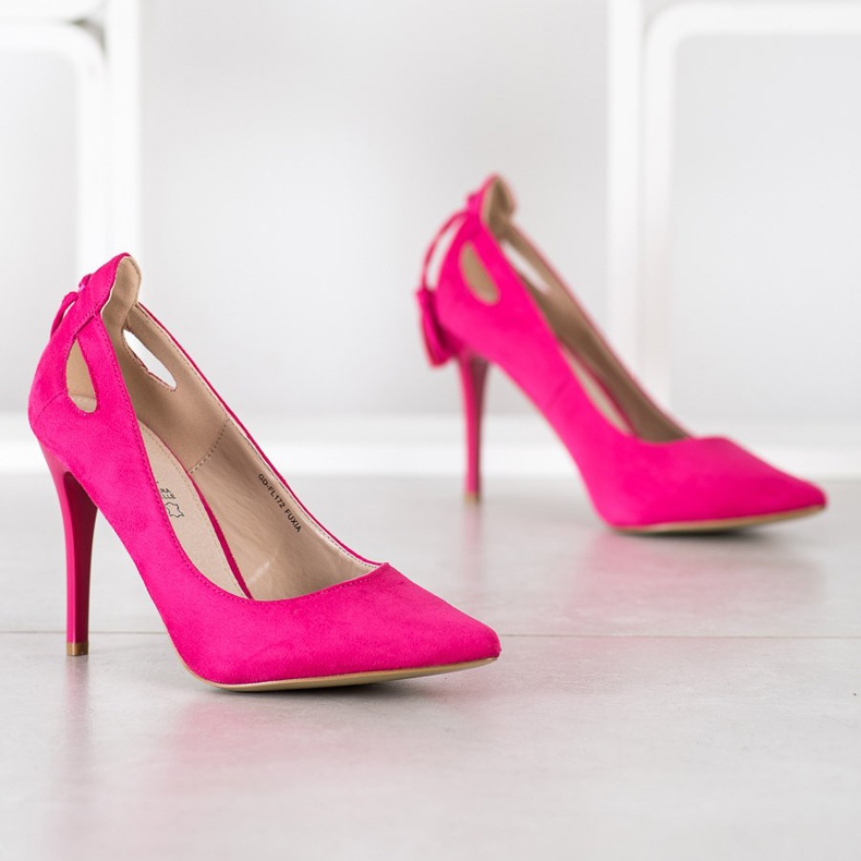 Goodin Stilete elegante cu franjuri roz 1 Goodin Stilete elegante cu franjuri roz 1