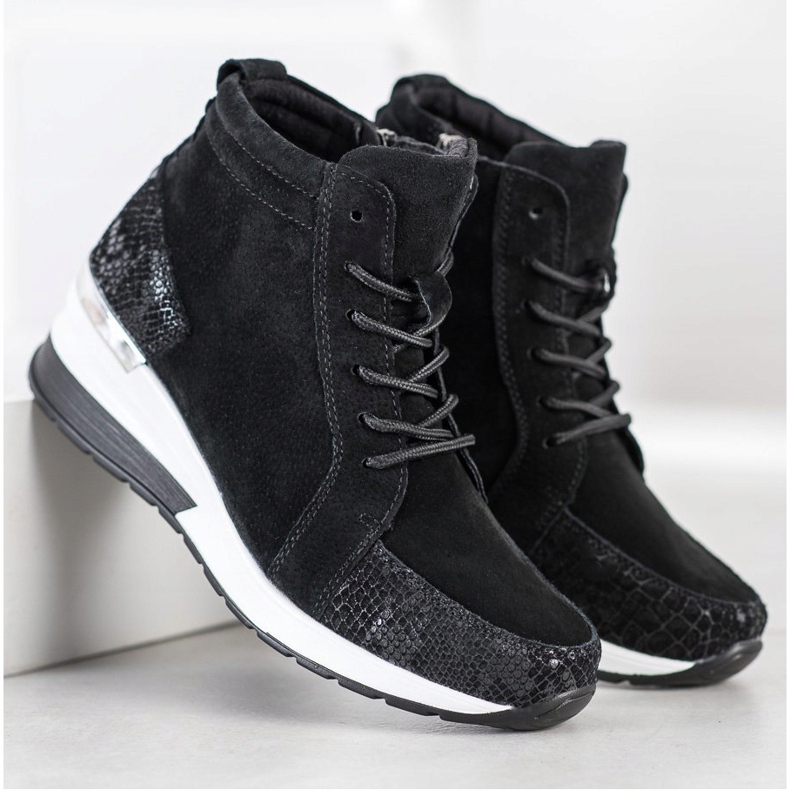 Filippo Ghete din piele cu cordon negru 1 Filippo Ghete din piele cu cordon negru 1