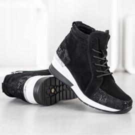 Filippo Ghete din piele cu cordon negru 2 Filippo Ghete din piele cu cordon negru 2