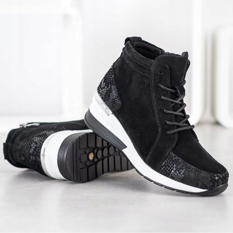 Filippo Ghete din piele cu cordon negru 2 Filippo Ghete din piele cu cordon negru 2