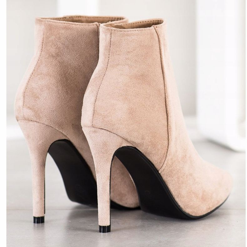 Small Swan Ghete elegante pe toc înalt bej 1