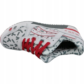 Asics Gel-Lyte III U 1191A251-100 alb roșu gri 2 Asics Gel-Lyte III U 1191A251-100 alb roșu gri 2