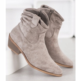 Cm Paris Cizme de cowboy din piele de căprioară bej 1 Cm Paris Cizme de cowboy din piele de căprioară bej 1